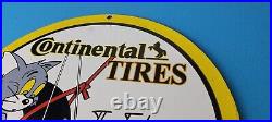 Vintage Continental Porcelain Sign Auto Car Tires Gas Pump Sign