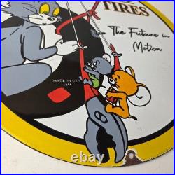 Vintage Continental Porcelain Sign Auto Car Tires Gas Pump Sign