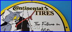 Vintage Continental Porcelain Sign Auto Car Tires Gas Pump Sign