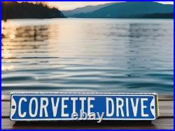 Vintage Corvette Drive Embossed Metal Street Sign 34