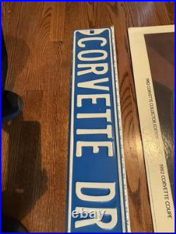 Vintage Corvette Drive Embossed Metal Street Sign 34
