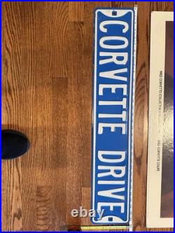 Vintage Corvette Drive Embossed Metal Street Sign 34