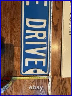 Vintage Corvette Drive Embossed Metal Street Sign 34