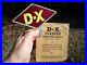 Vintage-D-X-Flashad-nos-License-Plate-Topper-auto-sign-Gas-Oil-service-station-01-txv