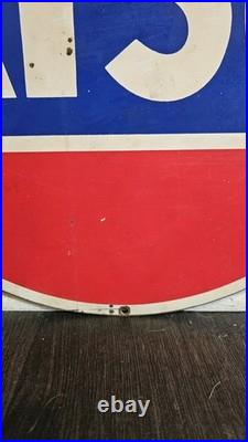 Vintage DATSUN Dealer Advertising Sign 1970s 1980s Nissan Garage Metal Car Sign