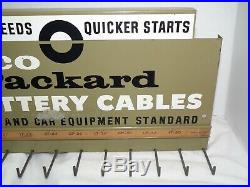 Vintage DELCO PACKARD GM chevrolet Battery Cable rack sign