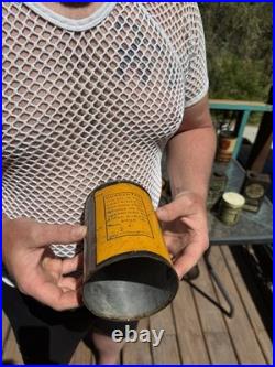 Vintage DIXIE Penn motor oil metal Can gas Auto oil Rare! 1 quart