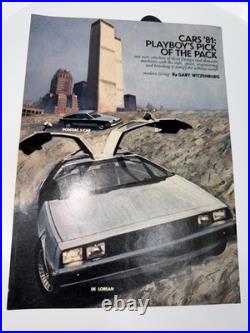 Vintage DMC DELOREAN 1980s Back To The Future World Trade Center WTC NYC Car Art