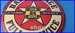 Vintage Dad's Garage Porcelain Mechanic Full Service Automobile Gas Station Sign