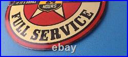 Vintage Dad's Garage Porcelain Mechanic Full Service Automobile Gas Station Sign