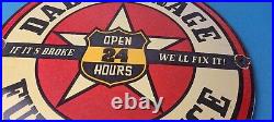 Vintage Dad's Garage Porcelain Mechanic Full Service Automobile Gas Station Sign