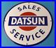 Vintage-Datsun-Porcelain-Gas-Pump-Plate-Auto-Trucks-Service-Station-Sales-Sign-01-crwx