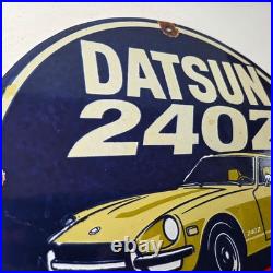 Vintage Datsun Sign 240Z Automobile Gas Station Dealer Porcelain Sign