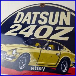 Vintage Datsun Sign 240Z Automobile Gas Station Dealer Porcelain Sign