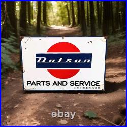 Vintage Datsun Sign NO Porcelain Sign Car Dealership Automobile Gas Pump Signs