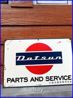 Vintage Datsun Sign NO Porcelain Sign Car Dealership Automobile Gas Pump Signs