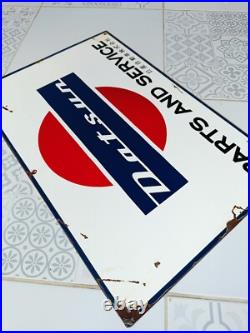 Vintage Datsun Sign NO Porcelain Sign Car Dealership Automobile Gas Pump Signs