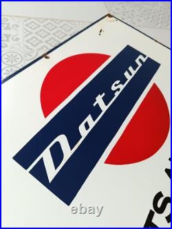 Vintage Datsun Sign NO Porcelain Sign Car Dealership Automobile Gas Pump Signs
