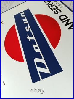 Vintage Datsun Sign NO Porcelain Sign Car Dealership Automobile Gas Pump Signs