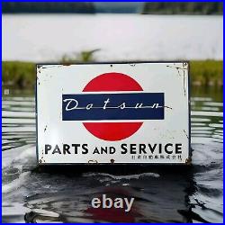 Vintage Datsun Signs Porcelain Sign Car Dealership Automobile Gas Pump Sign