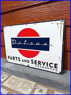 Vintage Datsun Signs Porcelain Sign Car Dealership Automobile Gas Pump Sign