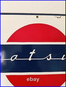 Vintage Datsun Signs Porcelain Sign Car Dealership Automobile Gas Pump Sign