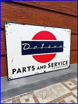 Vintage Datsun Signs Porcelain Sign Car Dealership Automobile Gas Pump Sign