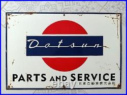 Vintage Datsun Signs Porcelain Sign Car Dealership Automobile Gas Pump Sign