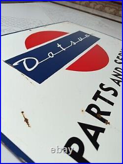 Vintage Datsun Signs Porcelain Sign Car Dealership Automobile Gas Pump Sign