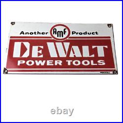 Vintage DeWalt Tools Porcelain Sign Auto Klein Tools Mechanic Garage Shop Sign