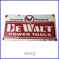 Vintage DeWalt Tools Porcelain Sign Auto Klein Tools Mechanic Garage Shop Sign