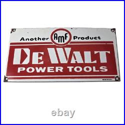 Vintage DeWalt Tools Porcelain Sign Auto Klein Tools Mechanic Garage Shop Sign