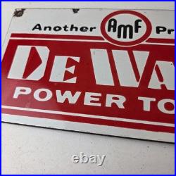 Vintage DeWalt Tools Porcelain Sign Auto Klein Tools Mechanic Garage Shop Sign
