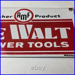 Vintage DeWalt Tools Porcelain Sign Auto Klein Tools Mechanic Garage Shop Sign