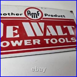 Vintage DeWalt Tools Porcelain Sign Auto Klein Tools Mechanic Garage Shop Sign