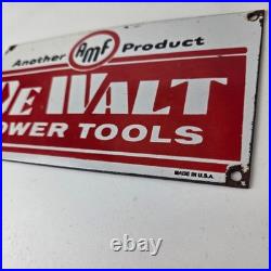 Vintage DeWalt Tools Porcelain Sign Auto Klein Tools Mechanic Garage Shop Sign