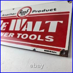 Vintage DeWalt Tools Porcelain Sign Auto Klein Tools Mechanic Garage Shop Sign