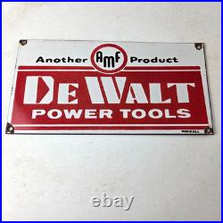 Vintage DeWalt Tools Porcelain Sign Auto Klein Tools Mechanic Garage Shop Sign