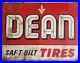 Vintage-Dean-Saf-T-Bilt-Tires-3x4-Sign-Car-Auto-Gas-Oil-Single-Sided-01-rnnh