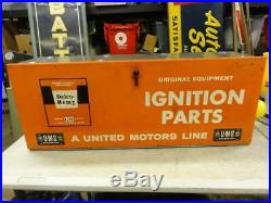 Vintage Delco Remy Ignition Parts Advertising Cabinet Sign AC GM Chevrolet Ford