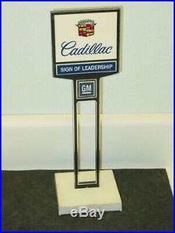 Vintage Desktop Plastic Cadillac, GM Dealership Toy Sign, Display