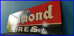 Vintage Diamond Tires Porcelain Gas Automobile Car Service Station Garage Sign