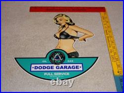 Vintage Dodge Brothers Motor Vehicle Service Garage? Woman Metal Gasoline Sign