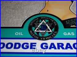 Vintage Dodge Brothers Motor Vehicle Service Garage? Woman Metal Gasoline Sign Vintage Dodge Brothers Motor Vehicle Service Garage? Woman Metal Gasoline Sign