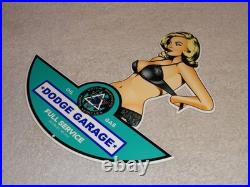 Vintage Dodge Brothers Motor Vehicle Service Garage? Woman Metal Gasoline Sign Vintage Dodge Brothers Motor Vehicle Service Garage? Woman Metal Gasoline Sign