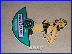 Vintage Dodge Brothers Motor Vehicle Service Garage? Woman Metal Gasoline Sign