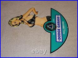 Vintage Dodge Brothers Motor Vehicle Service Garage? Woman Metal Gasoline Sign