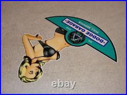 Vintage Dodge Brothers Motor Vehicle Service Garage? Woman Metal Gasoline Sign