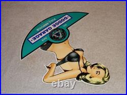 Vintage Dodge Brothers Motor Vehicle Service Garage? Woman Metal Gasoline Sign