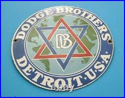 Vintage Dodge Brothers Porcelain Gas Oil Automobile Sales Service Dealer Sign